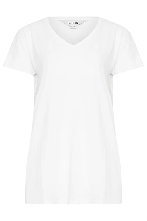 Long Tall Sally White V-Neck T-Shirt - Size 20 Image 5