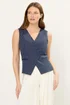 Star By Julien Macdonald Navy Blue Pinstripe Waistcoat - 14 Image 2
