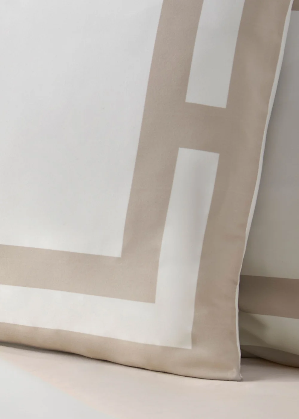 Catherine Lansfield So Soft Mono Panel Duvet Cover Set Natural - Single Image 3