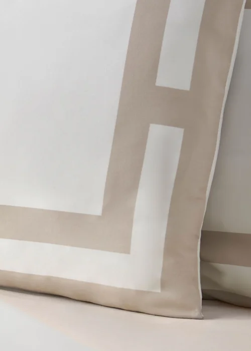 Catherine Lansfield So Soft Mono Panel Duvet Cover Set Natural - Single Image 3