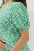 M&Co Petite Green Ditsy Floral Puff Sleeve Dress - 18 Image 5