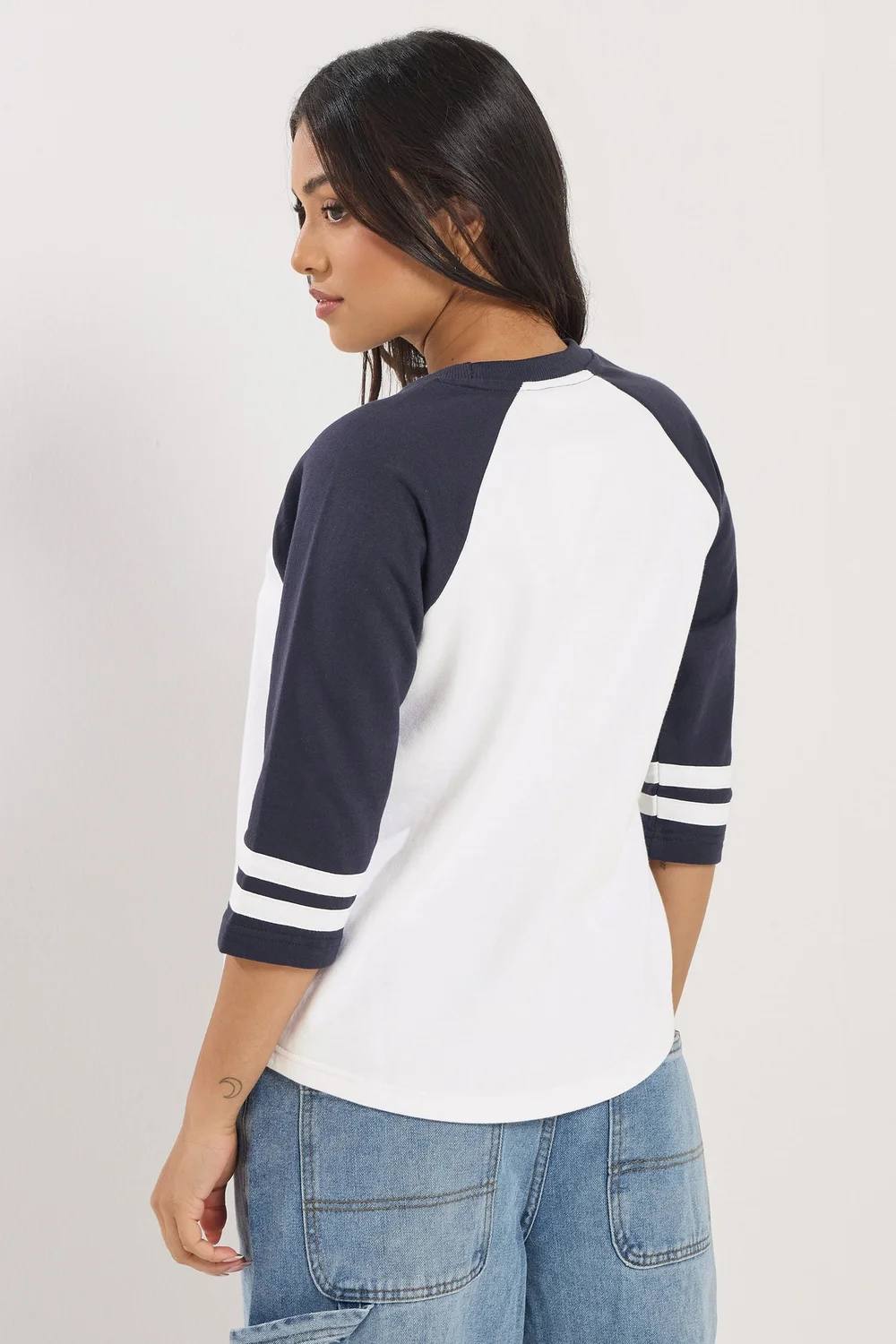 PixieGirl Petite Navy Blue '94' Slogan Top - 16 Image 3