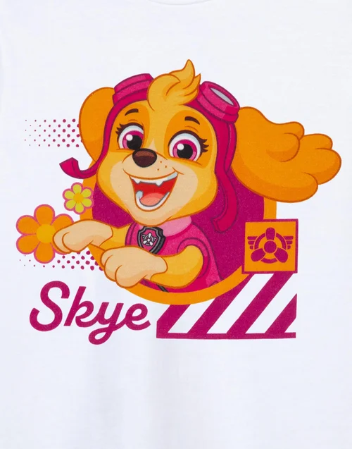 Vanilla Underground Paw Patrol Kids Skye White T-Shirt - 3-4 Yrs Image 2