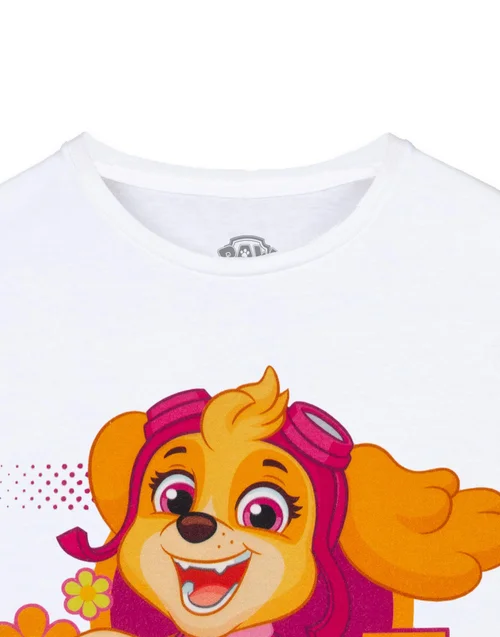 Vanilla Underground Paw Patrol Kids Skye White T-Shirt - 3-4 Yrs Image 3