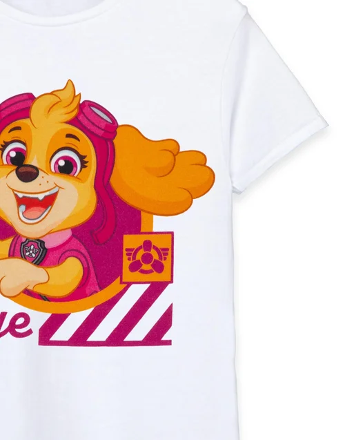 Vanilla Underground Paw Patrol Kids Skye White T-Shirt - 3-4 Yrs Image 4