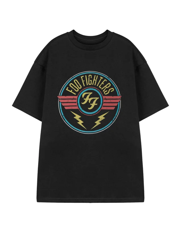 Vanilla Underground Foo Fighters Adults Lightning Black T-Shirt