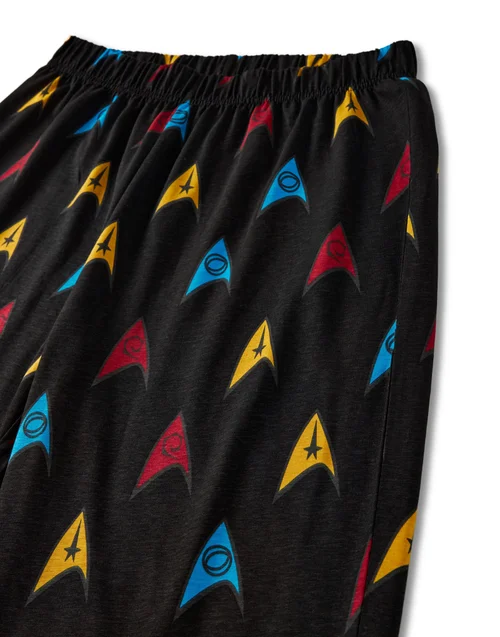 Vanilla Underground Star Trek Adults Logo Black PJs - Small Image 5