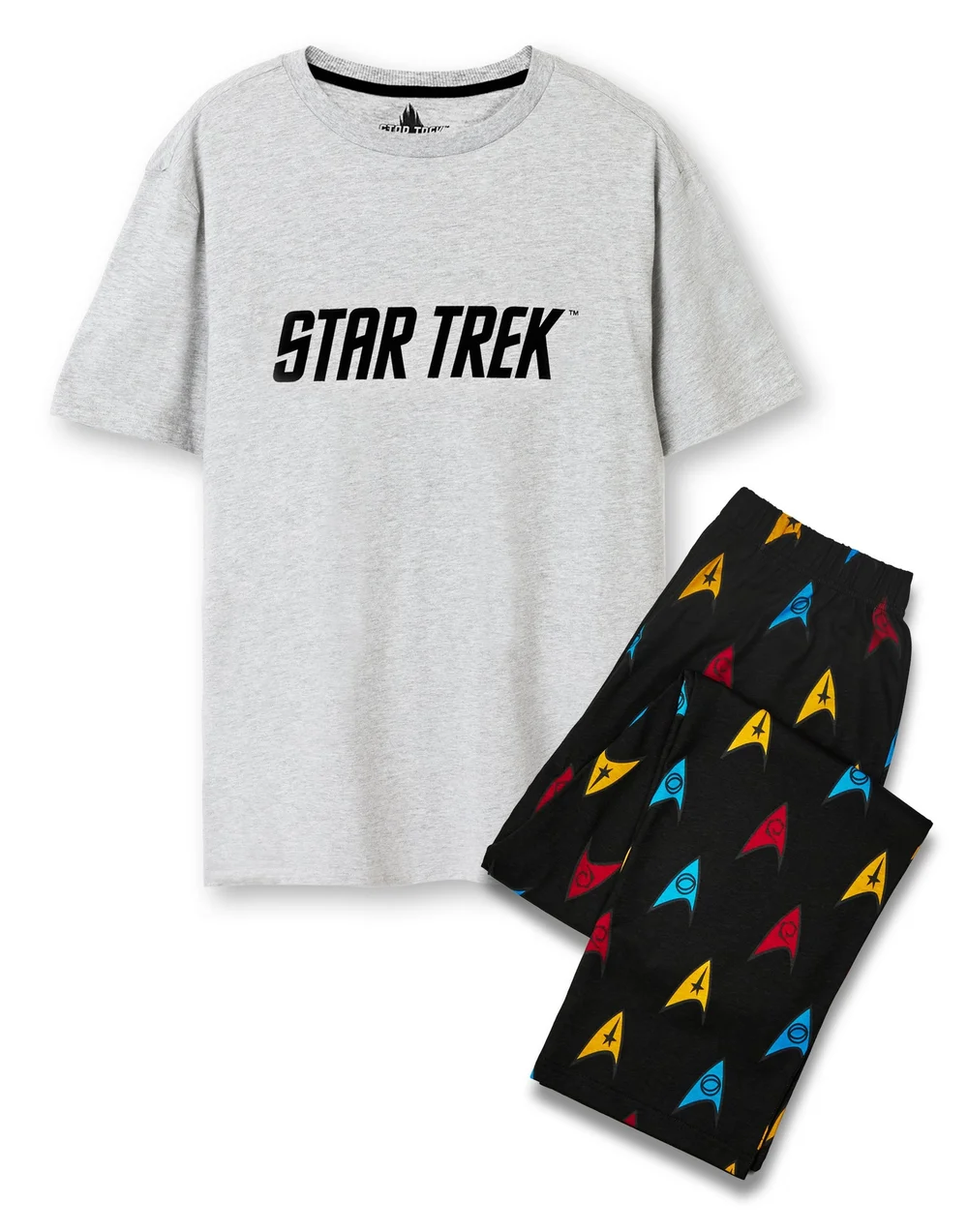 Vanilla Underground Star Trek Adults Logo Black PJs - Small Image 1