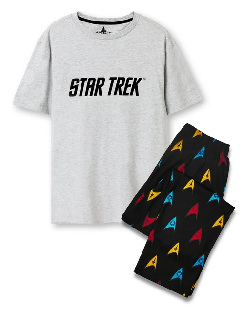 Vanilla Underground Star Trek Adults Logo Black PJs - Small Image 1