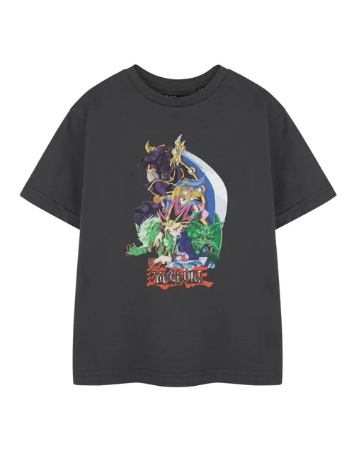 Vanilla Underground Yu Gi Oh Kids Multi Character Grey T-Shirt - 11-12 Yrs Image 1