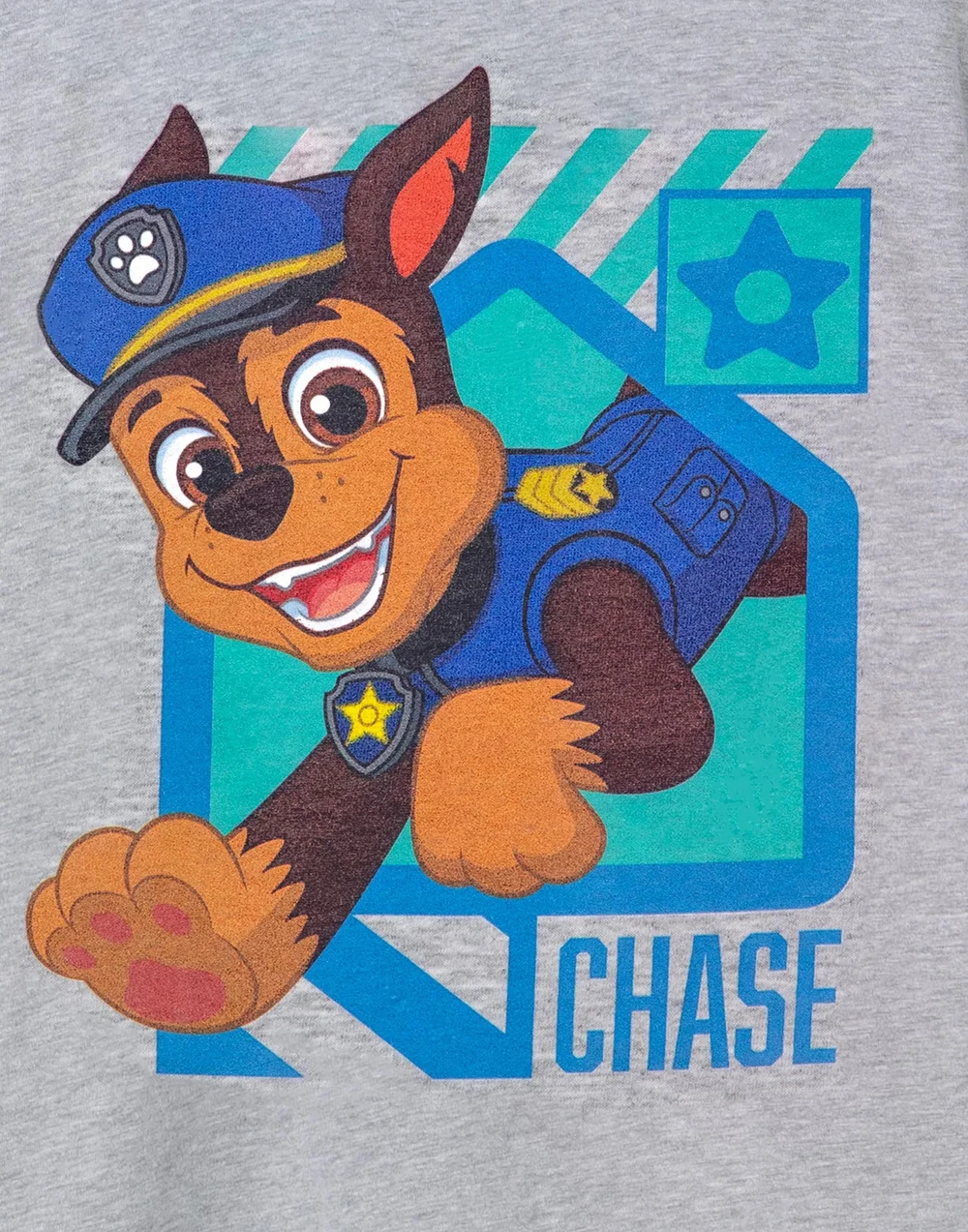 Vanilla Underground Paw Patrol Kids Chase Grey Marl T-Shirt - 5-6 Yrs Image 2