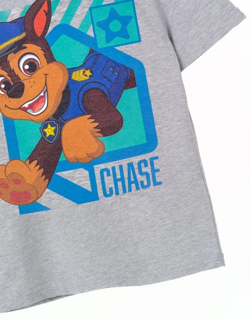Vanilla Underground Paw Patrol Kids Chase Grey Marl T-Shirt - 5-6 Yrs Image 5