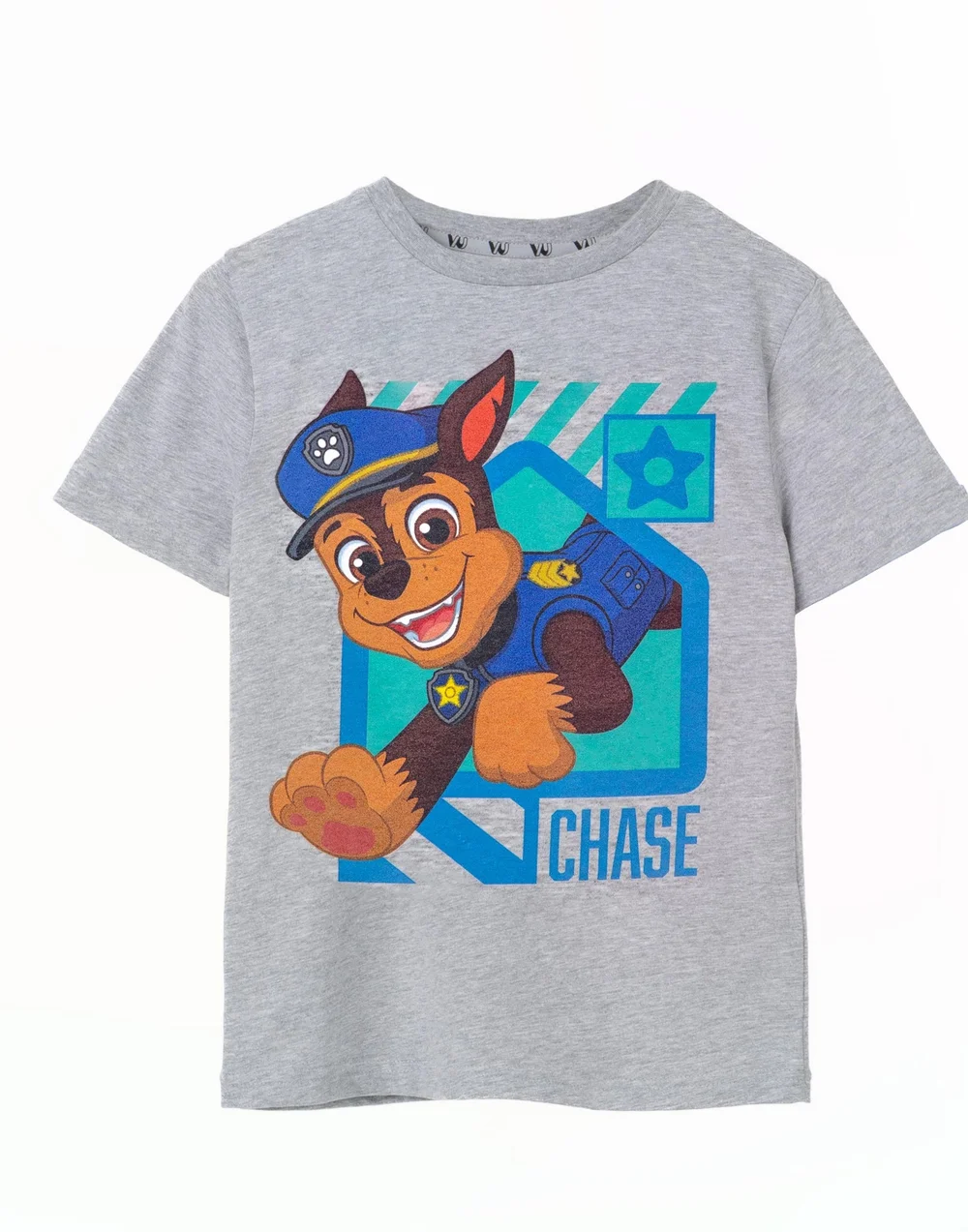 Vanilla Underground Paw Patrol Kids Chase Grey Marl T-Shirt - 5-6 Yrs Image 1