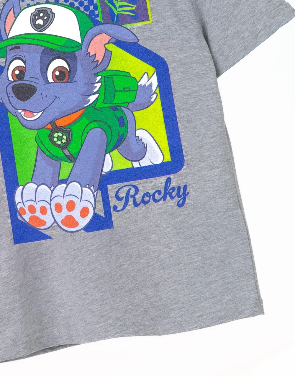 Vanilla Underground Paw Patrol Kids Rocky Grey Marl T-Shirt - 3-4 Yrs Image 5