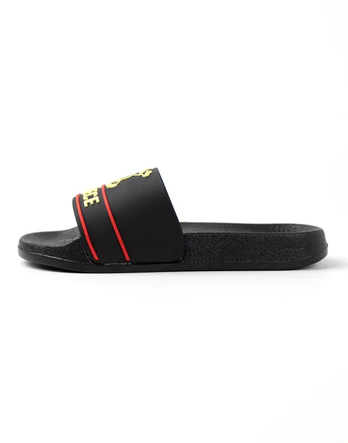 Vanilla Underground One Piece Logo Kids Black Sliders - 5 Infants Image 4