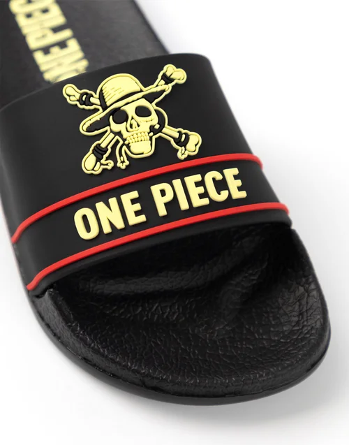 Vanilla Underground One Piece Logo Kids Black Sliders - 5 Infants Image 3