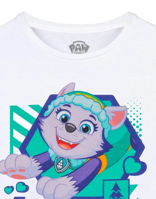 Vanilla Underground Paw Patrol Kids Everest White T-Shirt - Age 7-8 Years Image 3