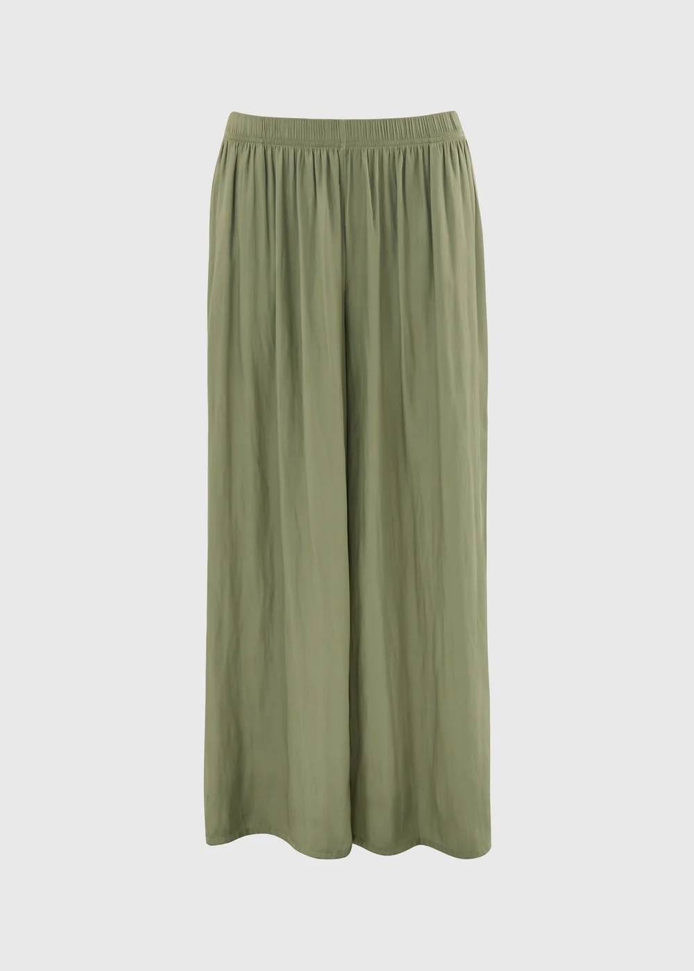 Green Satin Wide Leg Co Ord Trousers - 12 S Image 4