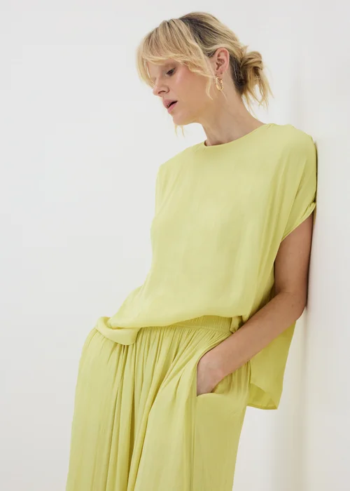 Lemon Washed Satin Co Ord Top - 8 Image 1