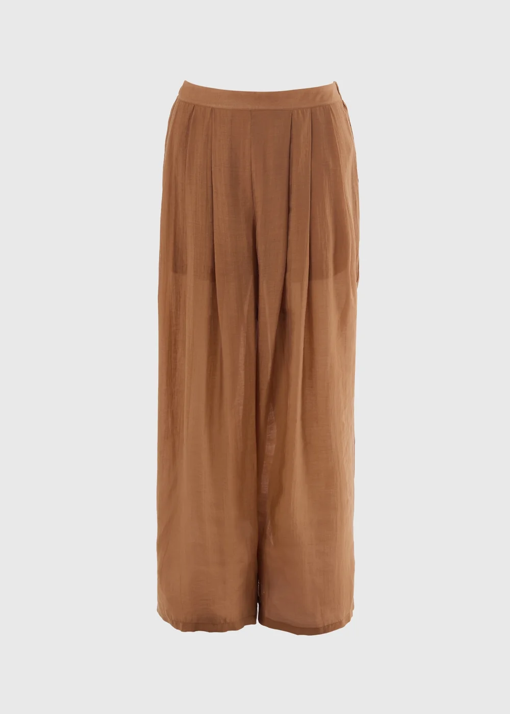 Chocolate Brown Wide Leg Co Ord Trousers - 8 L Image 5
