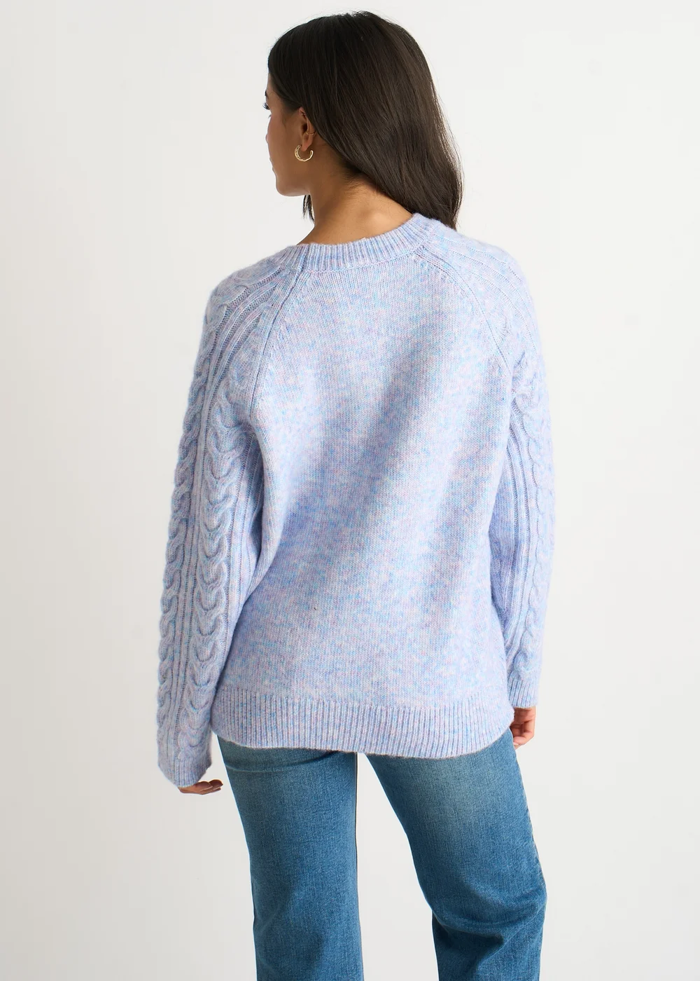 Gini London Blue Cable Flex Long Sleeves Jumper - S/M Image 2
