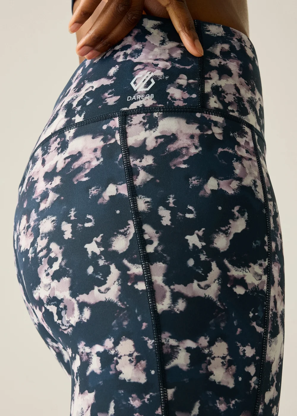 Dare 2b Navy Inky Print Influential II 1/3 UV Protective Quick Drying Leggings - 8 Image 6