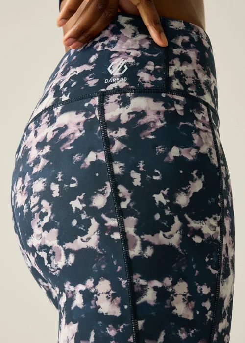 Dare 2b Navy Inky Print Influential II 1/3 UV Protective Quick Drying Leggings - 8 Image 6