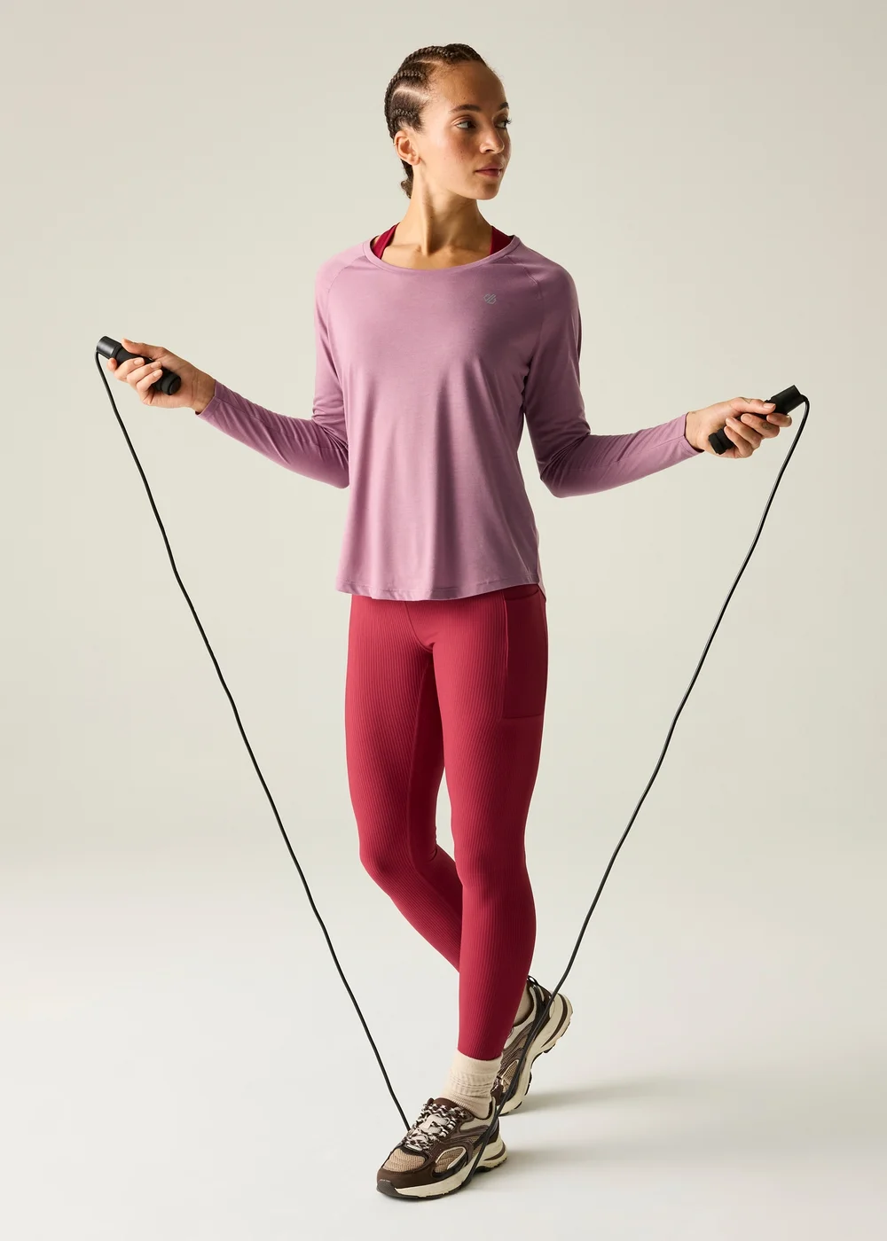 Dare 2b Dusky Orchid Nimble Long Sleeve Reflective, Anti-Bacterial T-Shirt - 12 Image 3