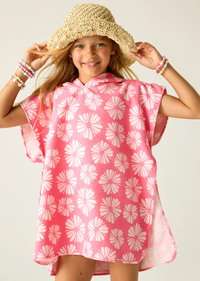 Regatta Pink Haze Petal Flower Towel Robe (3-13 Years)