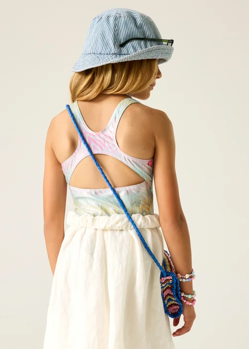 Regatta Ombre Metallic Zebra Print Katrisse UPF 30 Swim Costume (3-13 Years) - 9-10 Yrs Image 2