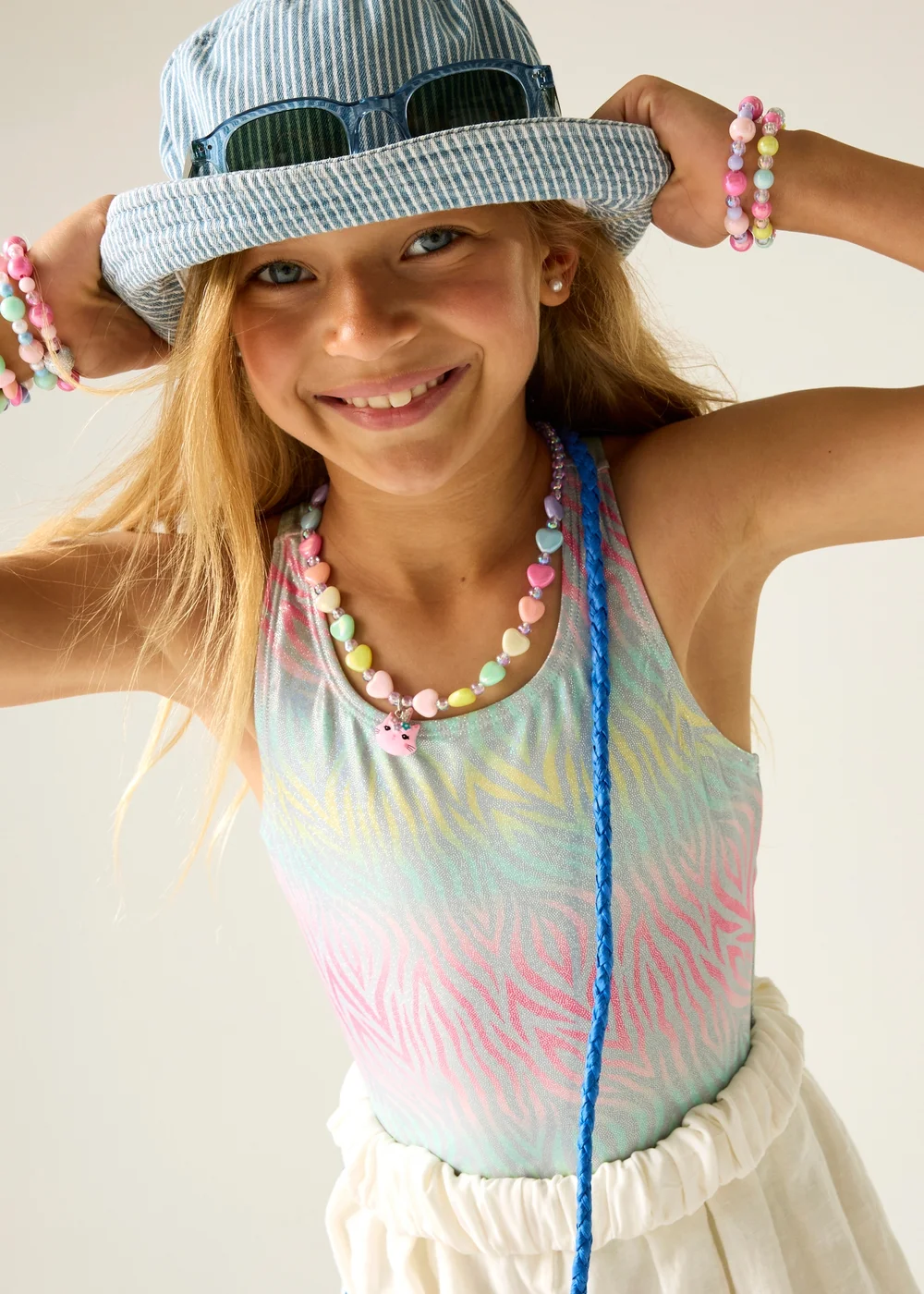 Regatta Ombre Metallic Zebra Print Katrisse UPF 30 Swim Costume (3-13 Years) - 9-10 Yrs Image 5