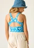 Regatta Blue Floral Katrisse UPF 30 Swim Costume (3-13 Years) - 5-6 Yrs Image 2