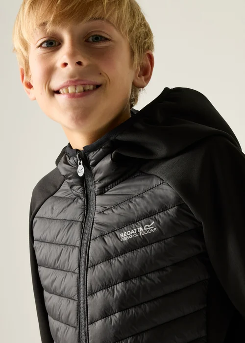 Regatta Black Seal Grey Andreson Hybrid Lightweight Jacket (3-13 Years) - 7-8 Yrs Image 6