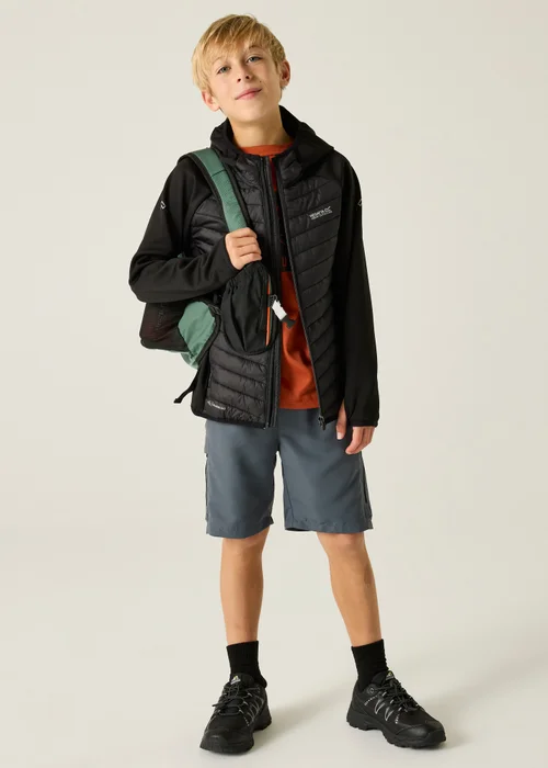 Regatta Black Seal Grey Andreson Hybrid Lightweight Jacket (3-13 Years) - 7-8 Yrs Image 3