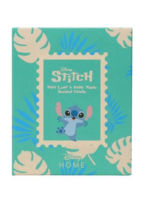 Disney Blue Lilo & Stitch Scented Candle 213G Wood Lid Palm Leaf & Malay Apple - Small Image 4