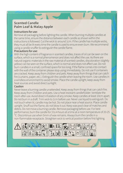 Disney Blue Lilo & Stitch Scented Candle 213G Wood Lid Palm Leaf & Malay Apple - Small Image 5