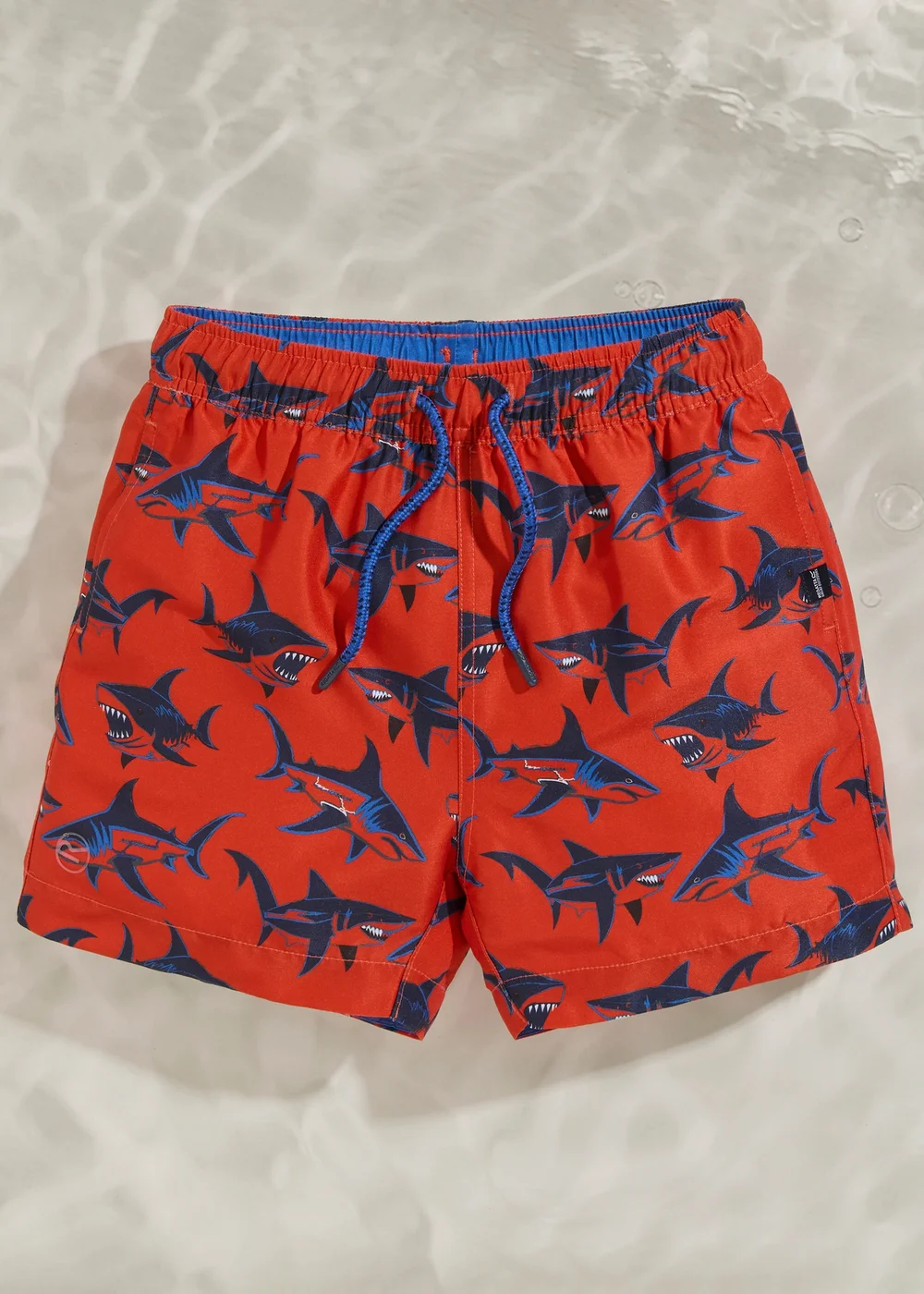 Regatta Rusty Orange Sharks Skander Swim Shorts (3-13 Years) - 11-12 Yrs Image 1