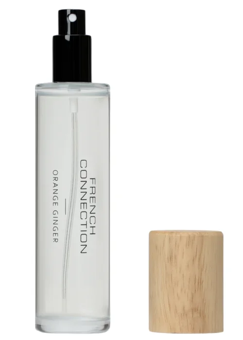 French Connection Natural Wooden Surround Orange & Ginger Orange Room Spray 100ML - 100ml Image 1