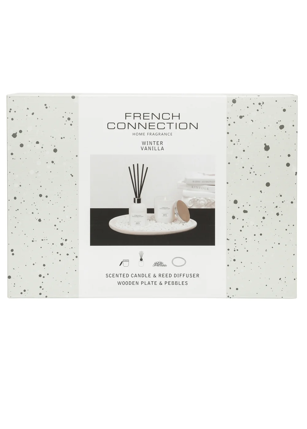 French Connection Candle & Diffuser Giftset Black & White Collection Winter Vanilla 158G & 100ML - Small Image 2