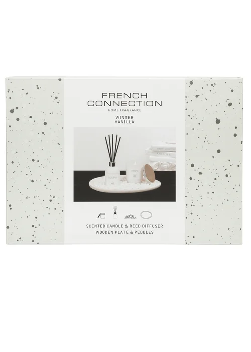 French Connection Candle & Diffuser Giftset Black & White Collection Winter Vanilla 158G & 100ML - Small Image 2