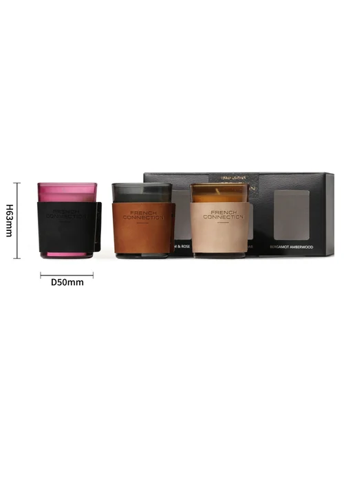 French Connection Leather Range Multi Diffuser Giftset 3 X 50ML (5 Reeds) - One Size Image 3