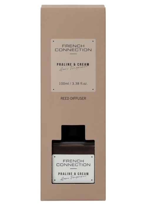 French Connection Reed Diffuser Square Range Brown Praline & Cream 100ml - 100ml Image 3