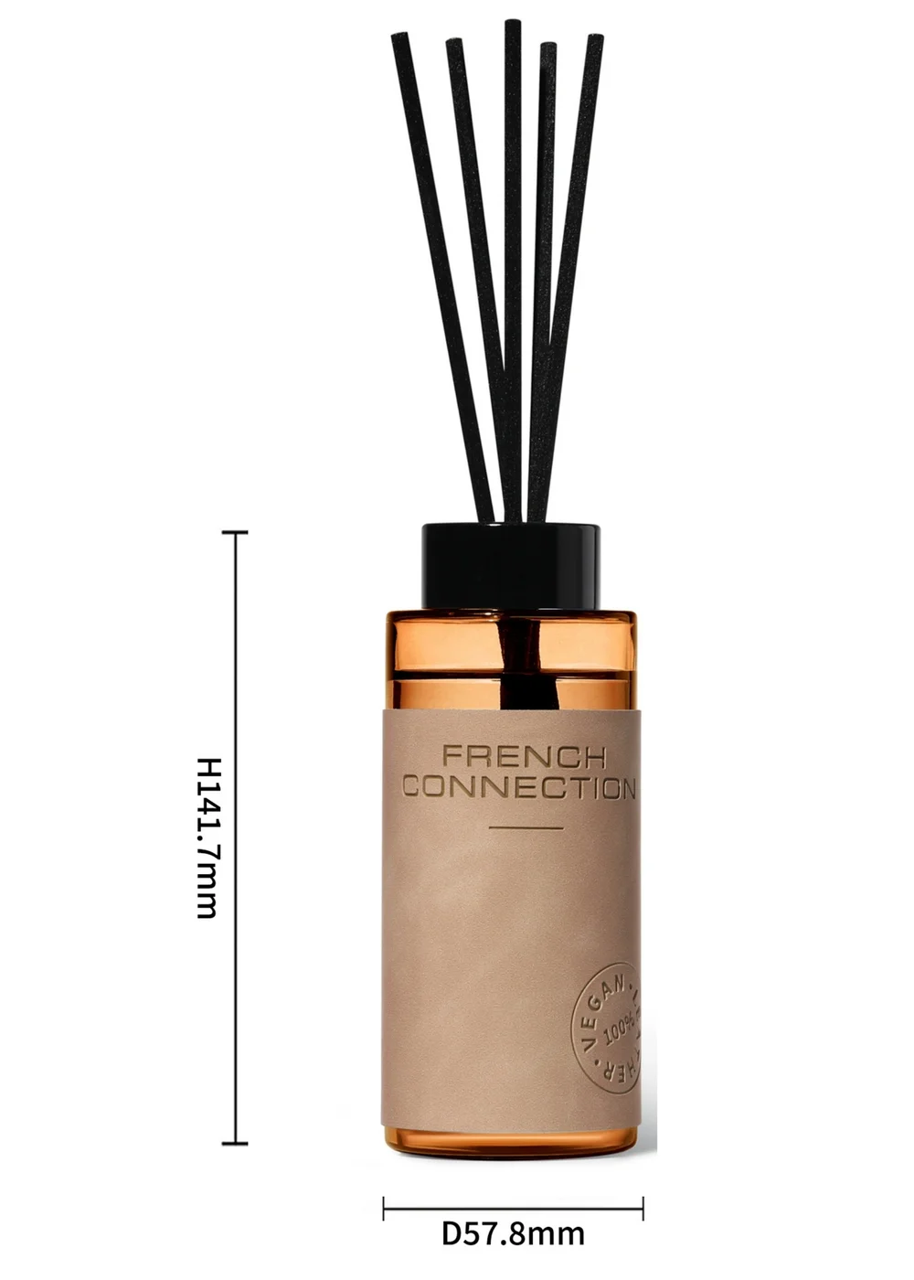 French Connection Leather Range Orange Diffuser Bergamot & Amberwood 180ML (5 Reeds) - One Size Image 5