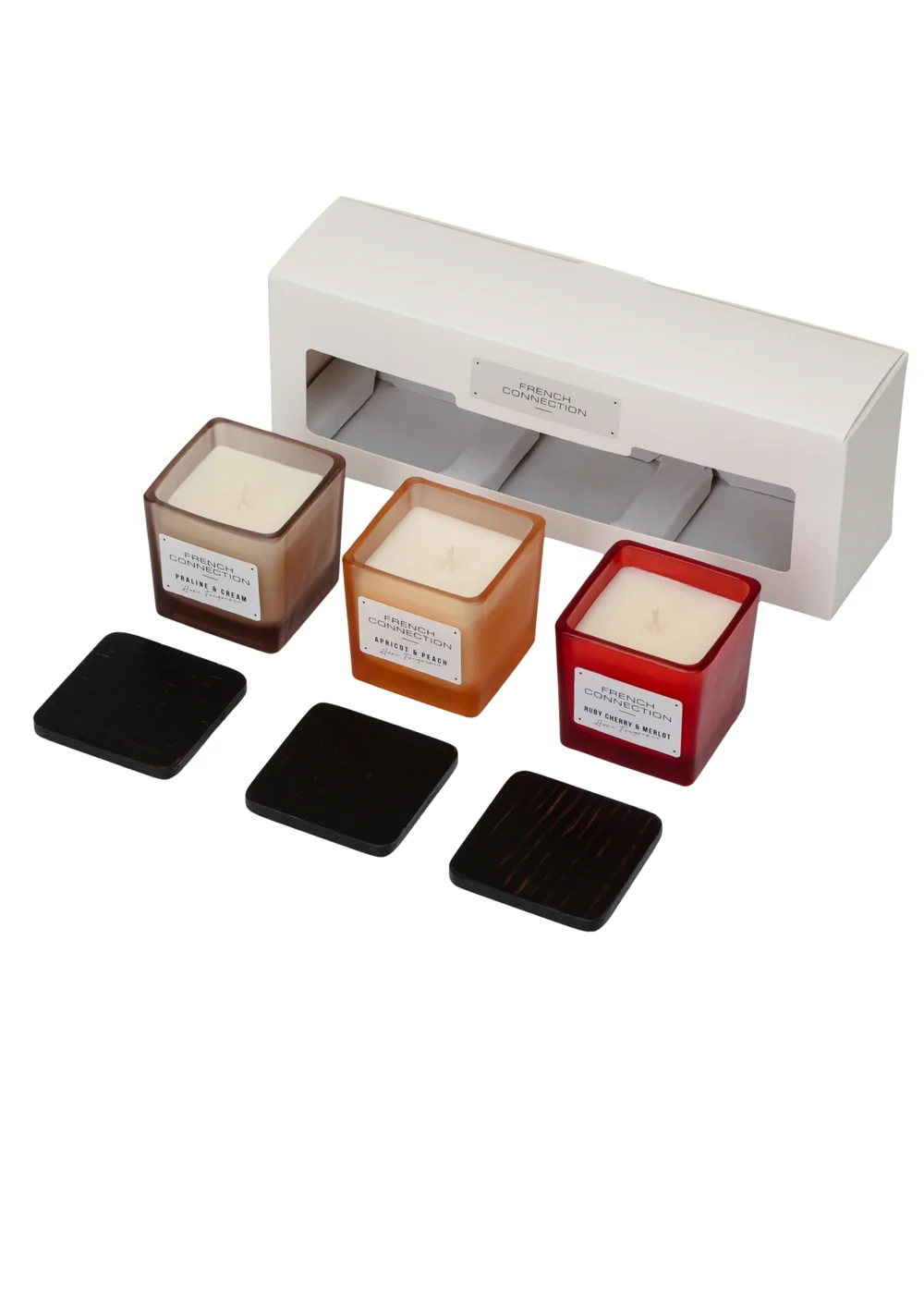 French Connection Scented Candle Giftset Square Range 3 x 50G - 3 piece set Image 3
