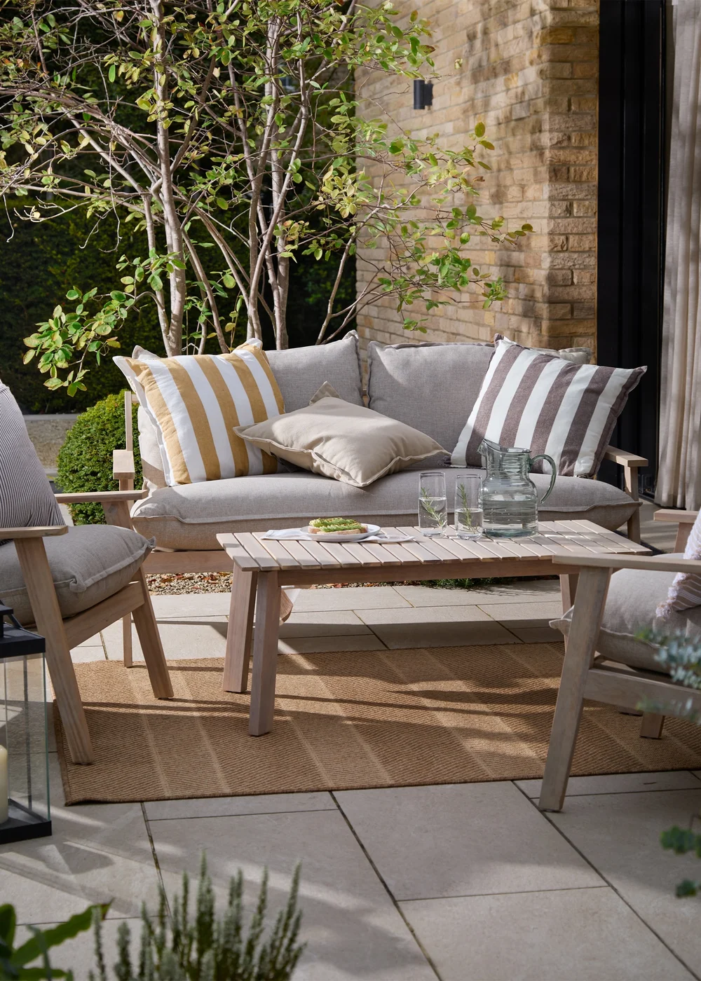 Yard Hayle Chocolate 100% Cotton Outdoor Cushion (50 x 50cm) - 50cm x 50cm Image 6