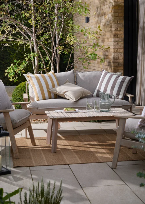 Yard Hayle Chocolate 100% Cotton Outdoor Cushion (50 x 50cm) - 50cm x 50cm Image 6