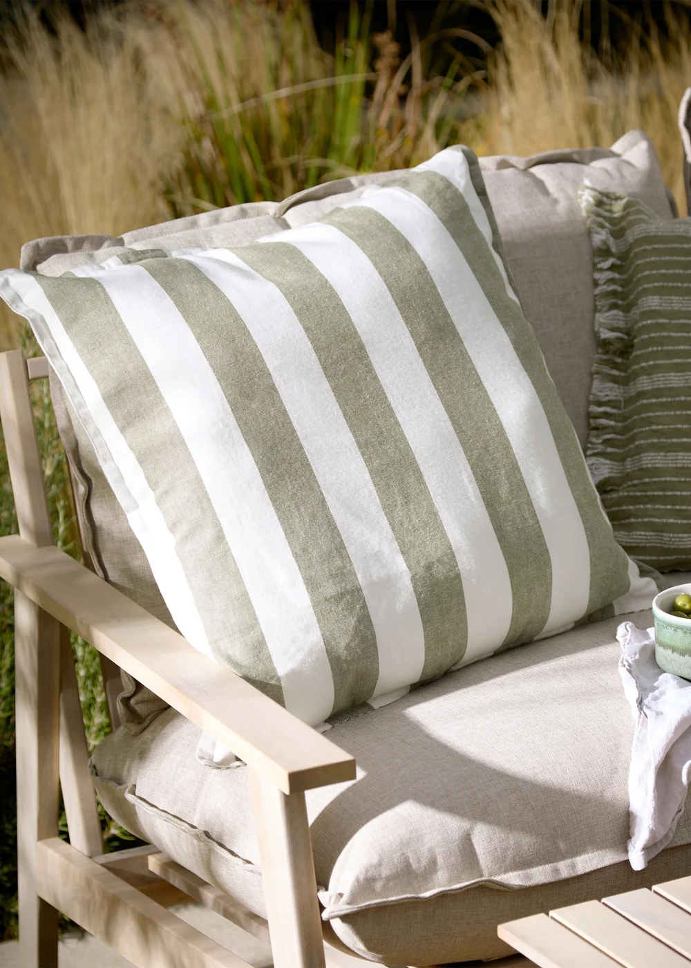 Yard Hayle Lichen 100% Cotton Outdoor Cushion (50 x 50cm) - 50cm x 50cm Image 1