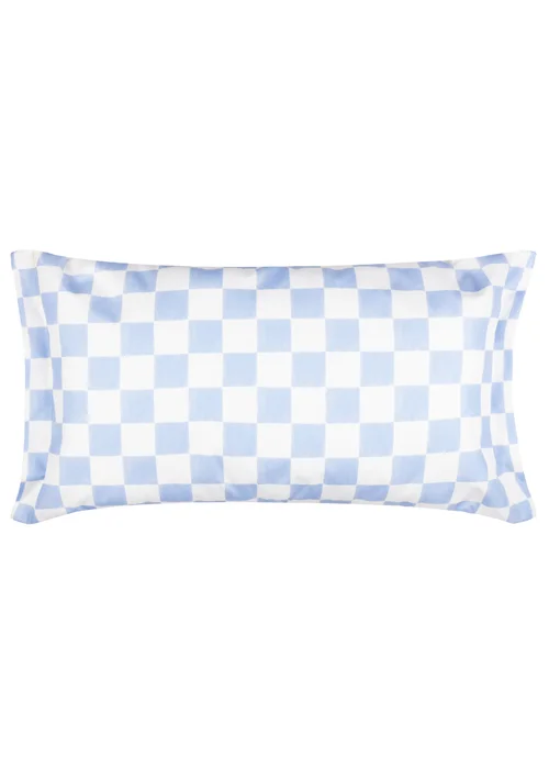 Furn Fruits Lemons Gingham Check Outdoor Cushion (45 x 45cm) - 45cm x 45cm Image 1