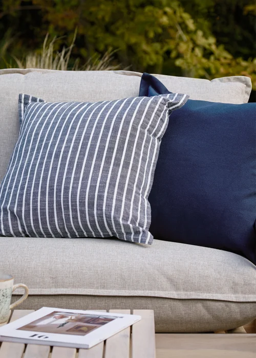 Yard Holmfirth Canvas Navy Outdoor Cushion (45 x 45cm) - 45cm x 45cm Image 5