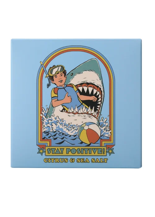 Steven Rhodes Scented Candle Stay Positive Blue Mug with Citrus & Sea Salt Scent - Medium Image 5